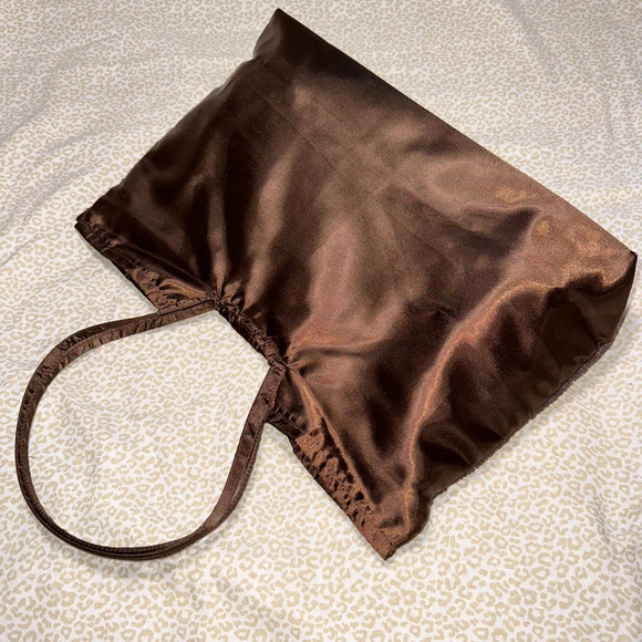 Coldwater Creek brown beaded handbag with rose design - Picture 2 of 6